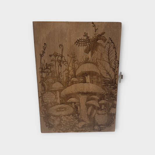 Mushroom engraved box